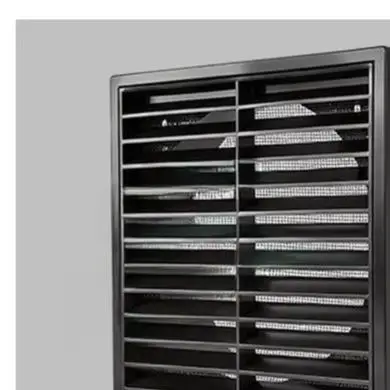 Black Louvred External Vent Cover for Wall Mounting with ABS Durability and Fly Protection 100mm 125mm 150mm 200mm