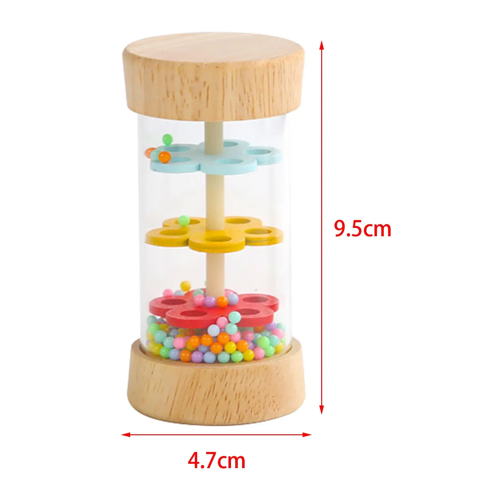 Gotas de lluvia con cuentas, instrumento Musical, sonajero de lluvia, tubo para avión de juguete