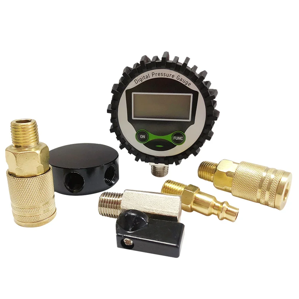 4 Way Tire Inflation Deflation System Off-Road Digital Pressure Gauge Customize Hose and Air Chuck