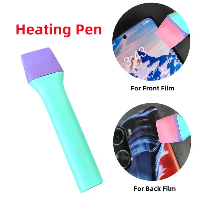Silicone Thermostatic Heating Pen Phone Front Back Screen Protector Applying Tool Silicone Thermostatic Film Heating Applying
