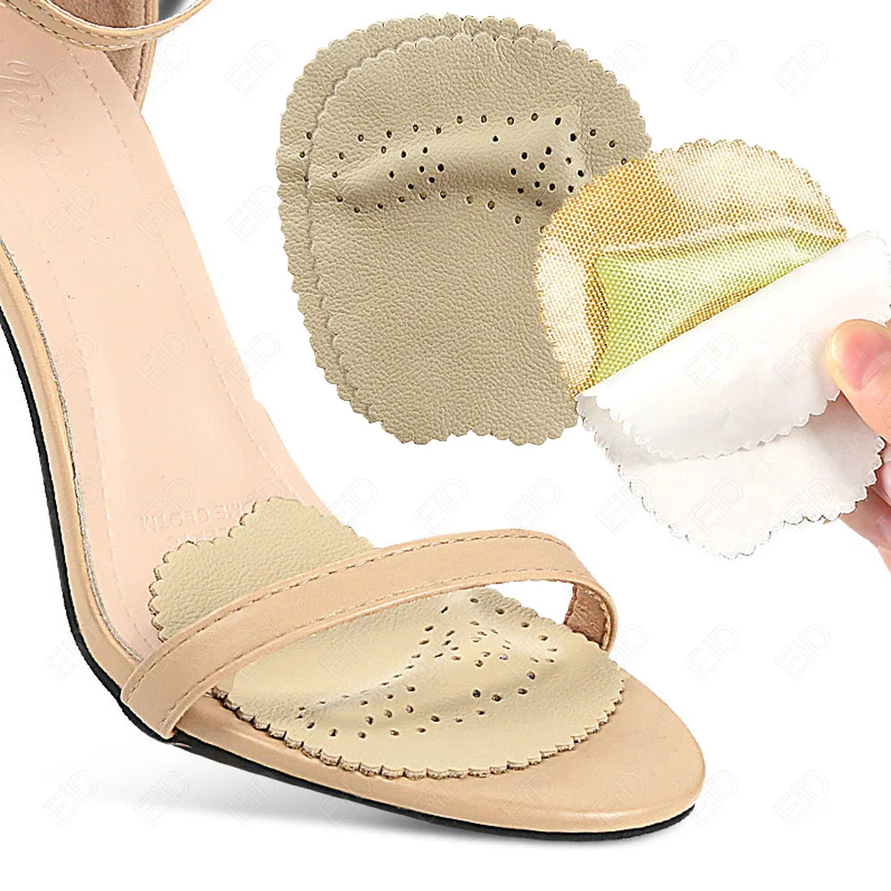 2pcs Leather Forefoot Pads for Women High Heels Anti-slip Foot Care Shoe Pads Stickers Pain Relief Insert Insoles Toe Cushions
