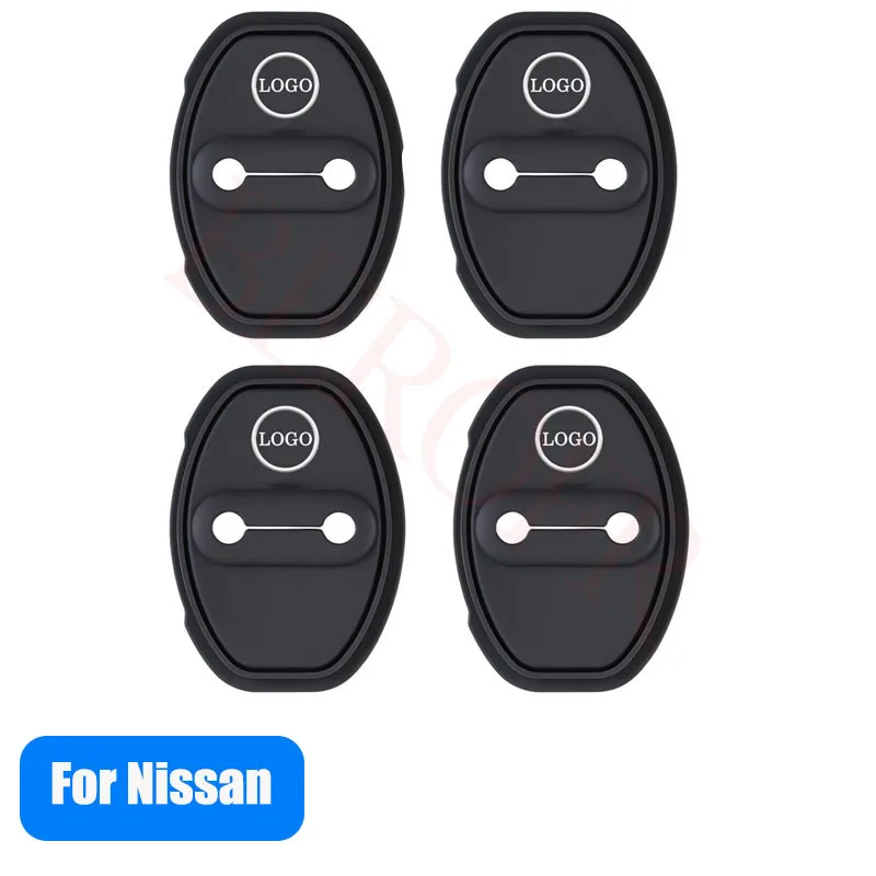 4pcs Car Door Lock Cover For Nissan Qashqai J10 Juke Micra Leaf Pathfinder 370Z Kicks