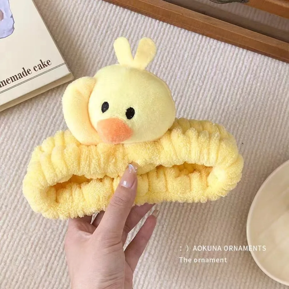Kid Headdress Little Yellow Duck Headband Wash Face Elastic Headwear Makeup Gift Hairband Women Lady Girl Hair Accessory