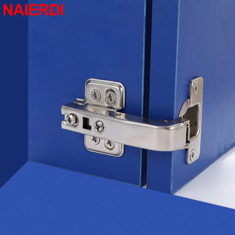 

NAIERDI 2 Pack 90 Degree Soft Closing Cabinet Hinges 35mm Hydraulic Door Hinges Furniture Hinge for Folded Cupboard Wardrobe