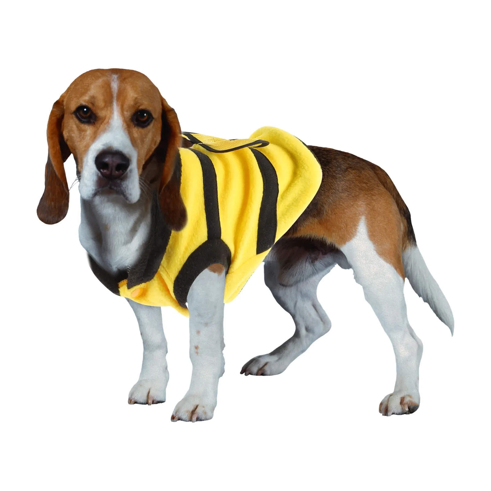 

Small Bee Costume For Dogs -Piece Outfit Durable Yellow Black Design Ideal For Walking Jogging Outdoor Activities
