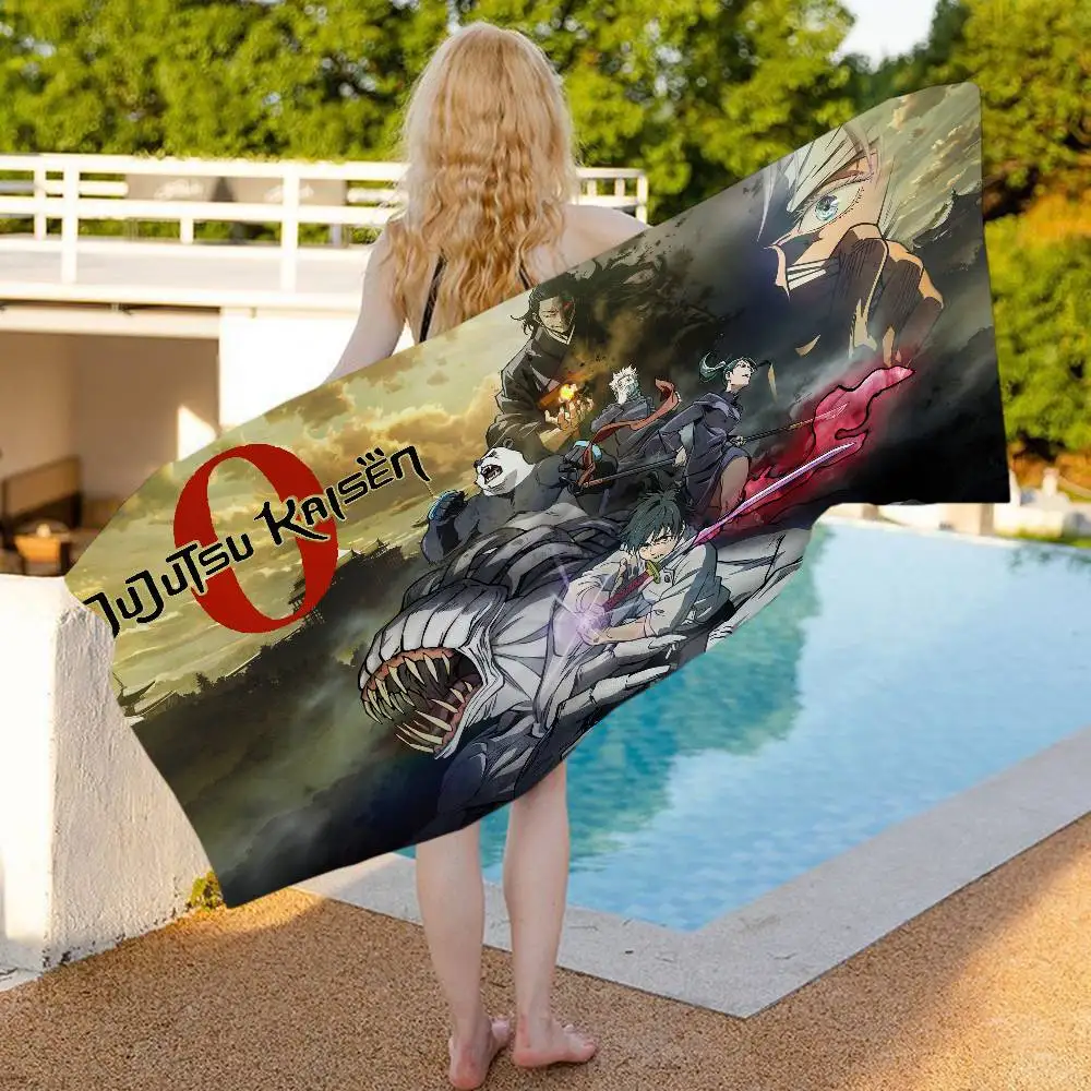 

Popular Anime J-jujutsu K-kaisen Beach Towel Colorful Bath Towels for Girl Quick Dry Custom Sand Free Beach Yoga Spa Gym Pool