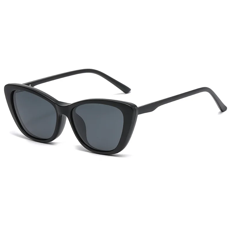 Braz 6 في 1 موضة عين القطة قصر النظر النظارات الشمسية المستقطبة مشبك مغناطيسي وصفة طبية الرجال النساء إطارات النظارات البصرية-0.5 إلى -10 #5