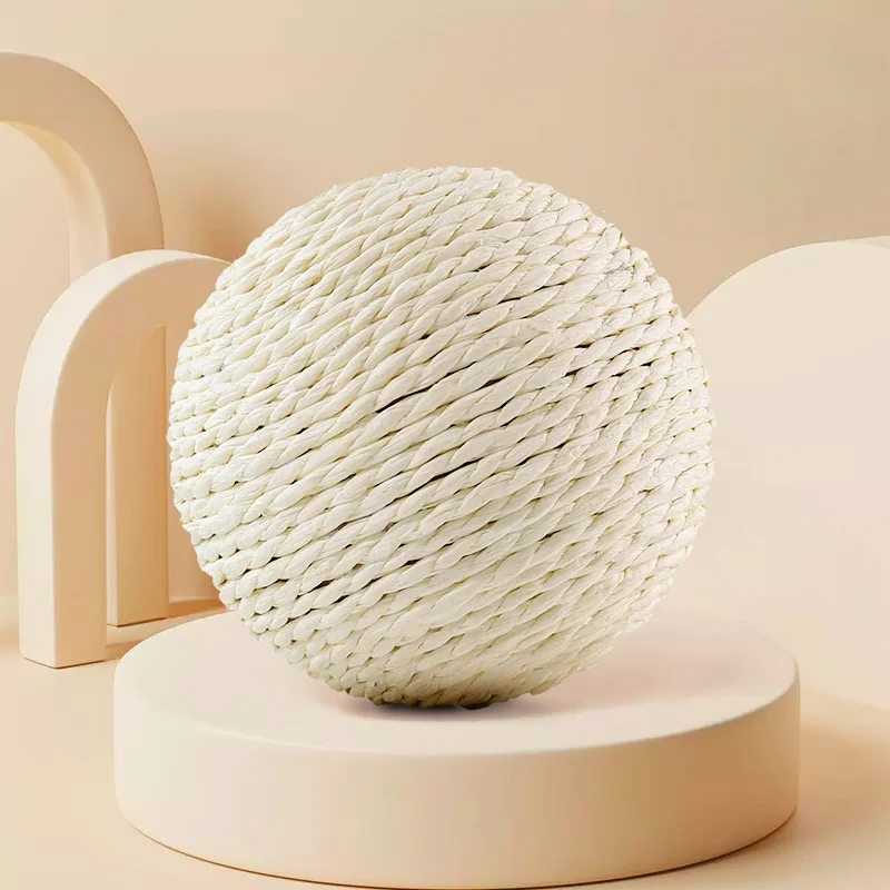 Interaktiver Sisal-Katzenkratzball Spielzeug Anti-Biss Zahnpflege für Kätzchen Haustierbedarf mit Zahnreinigungsfunktion und Geräuschfunktion – Detail 9