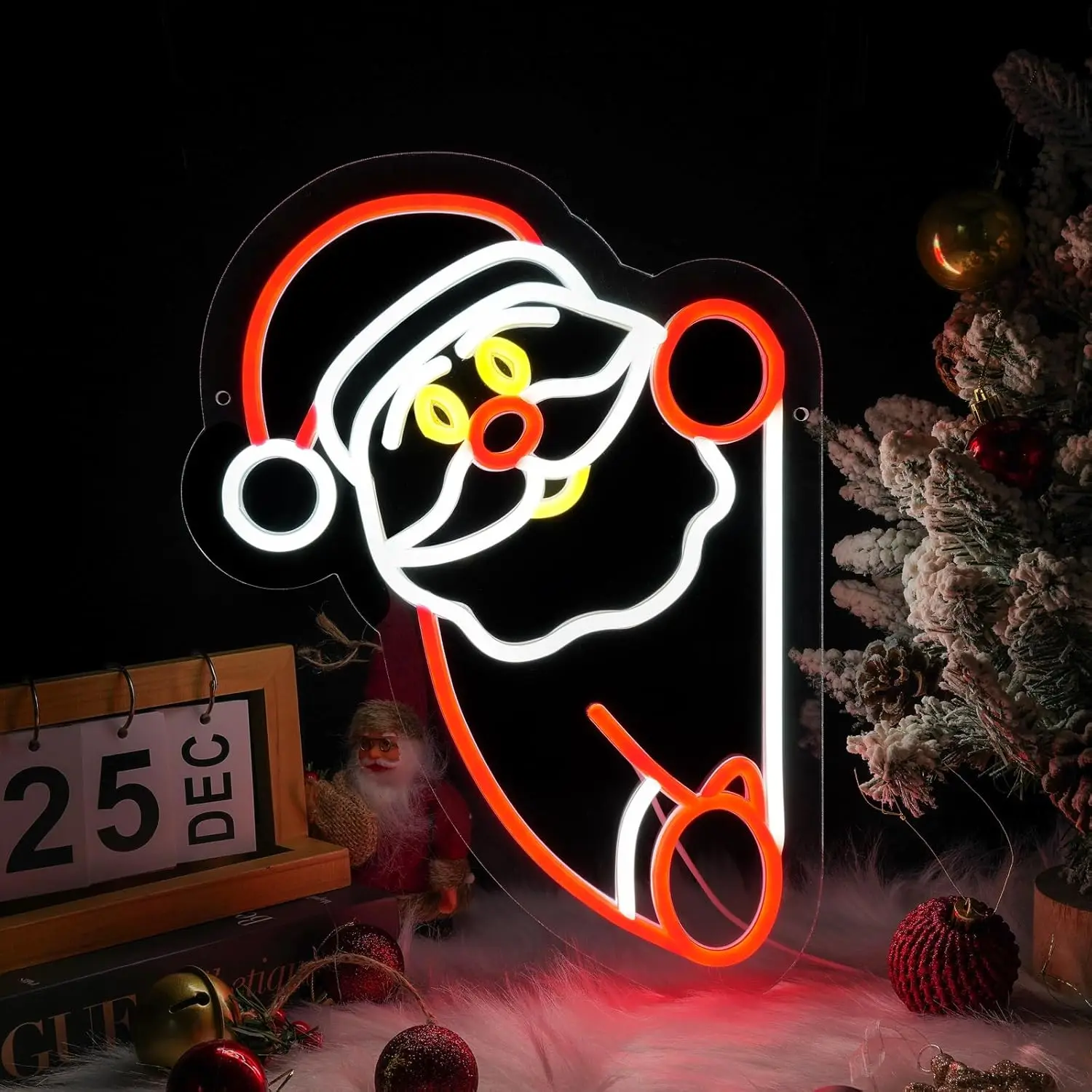 サンタクロース-ネオンサイン-メリークリスマス-ネオンライト-調光可能-led-寝室-子供用ギフト-リビングルーム-冬-ホーム-ホリデー-壁飾り
