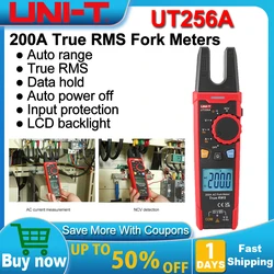 UNI-T UT256A pinza amperometrica digitale True RMS Fork Meter pinze per corrente alternata amperometro voltmetro condensatore Tester di frequenza