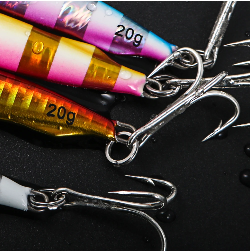 JIGGING PRO Drag Metal Cast Metall-Jig 20g 40g Leuchtender Weitwurf-Küstenjig für Salzwasser-Angeln auf Seebarsch – Detail 9