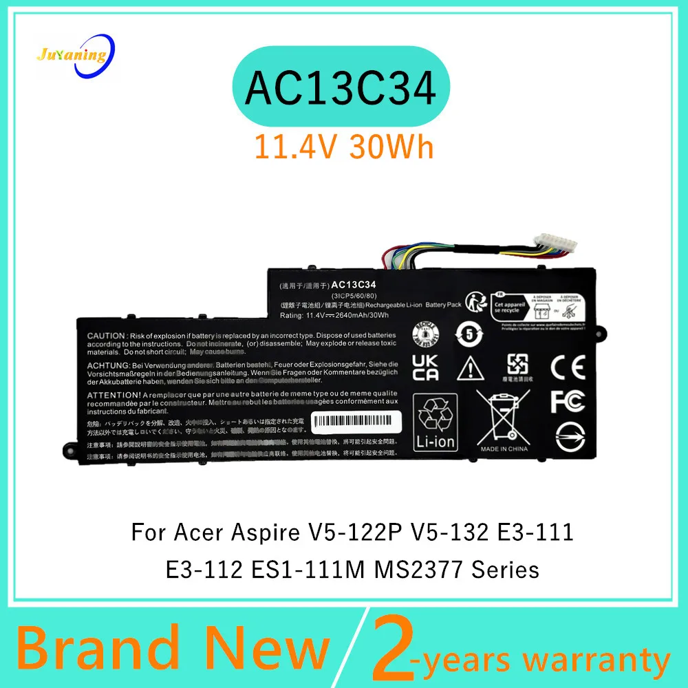 

Laptop battery For Acer Aspire V5-122P V5-132 E3-111 E3-112 ES1-111M MS2377 Series AC13C34 KT.00303.005 31CP5/60/80