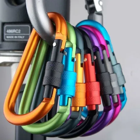 Outdoor Climbing Buckle Hook Quick Hanging D-shaped Lock Aluminum Alloy Extra Hard and Sturdy Nut Backpack Water Bottle Buckle