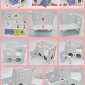 عش الهامستر الخشبي الصلب ، منزل صغير ، فيلا ، دب ذهبي ، منزل مخفي ، لوازم ، لعب ، مناظر طبيعية ، زينة ، دجاج حصاد ، قنفذ أفضل 10 بيوت دجاج خشبية مبيعا - رقم 2