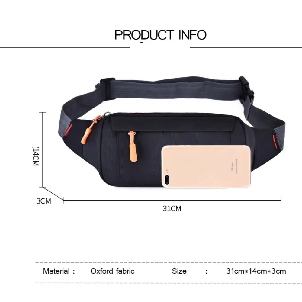 Marsupio impermeabile moda sport in esecuzione porta cellulare borsa da cintura poliestere palestra Fitness petto borse donna uomo