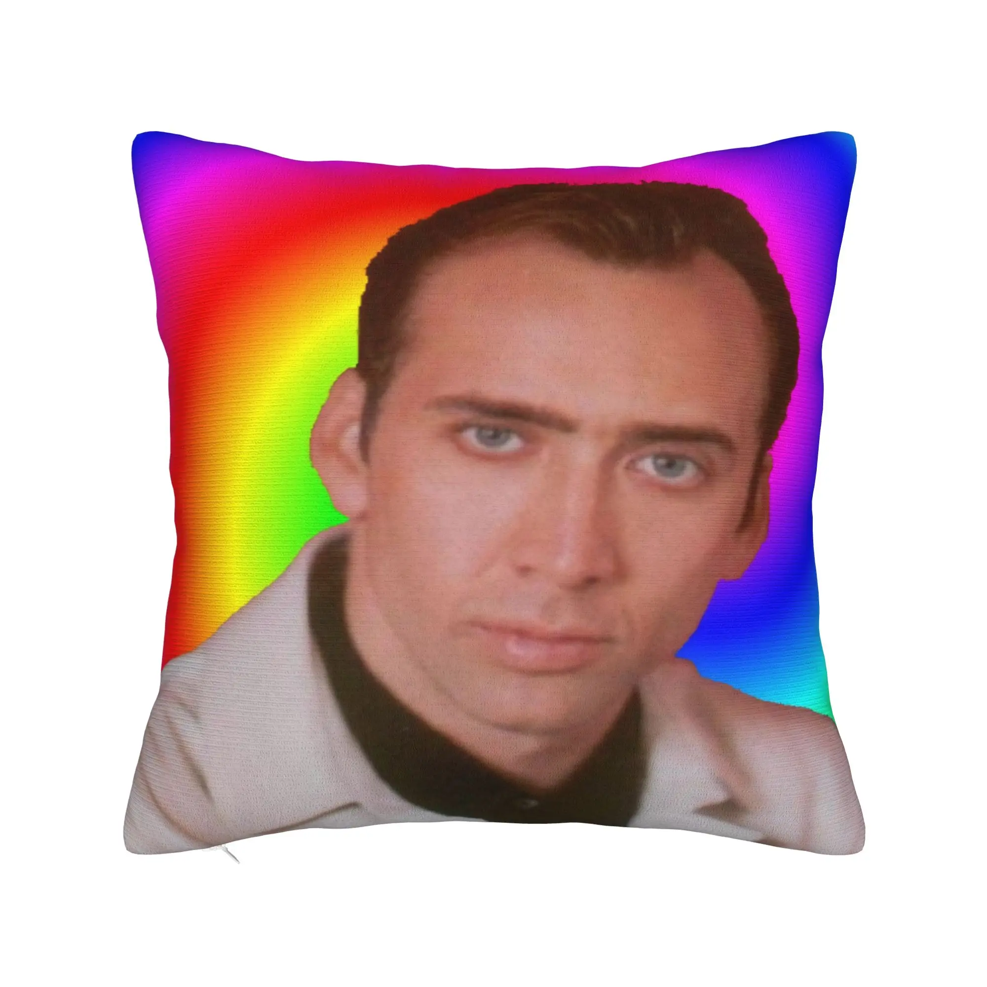 Decorative Pillow Covers Nicolas Cage Merchandise Sofa  Throw Pillow Case Cover Square Multi Size