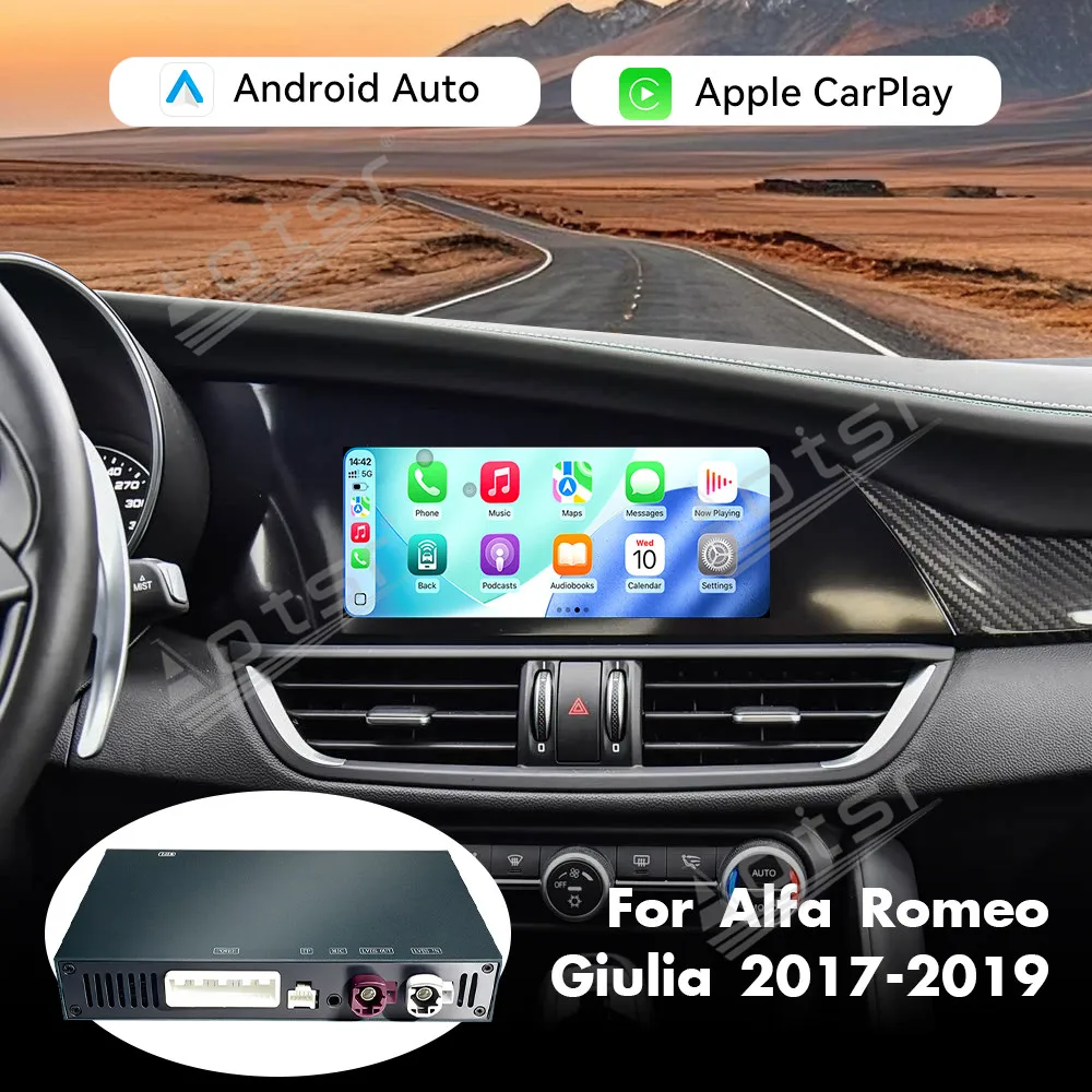 Wireless CarPlay Android Auto Decoder For Alfa Romeo Giulia Stelvio Giulietta 2017~2019 Supported HDMI Mirror Link Camera USB BT