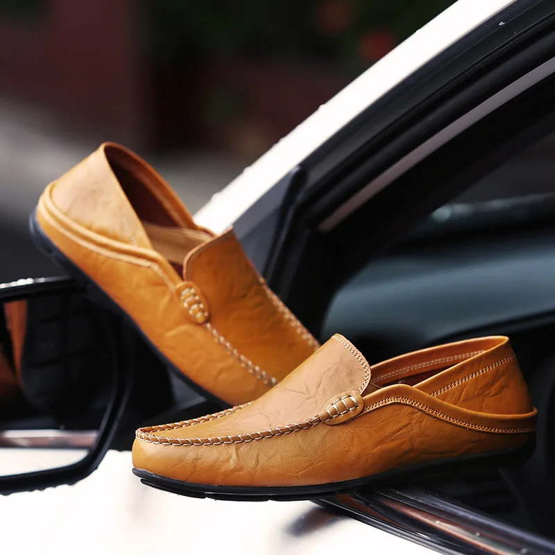

Spring Autumn Men Loafers Leather Shoes For Men Casual Shoes Moccasins Breathable Sneakers Men Driving Shoes Comfort Flats