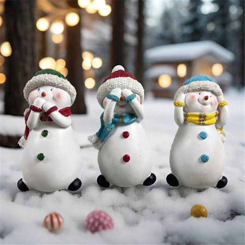 1pc Christmas Resin Santa Claus Ornament Micro Landscape Snowman Figurines Miniatures Xmas Ornament Home Decoration 2026