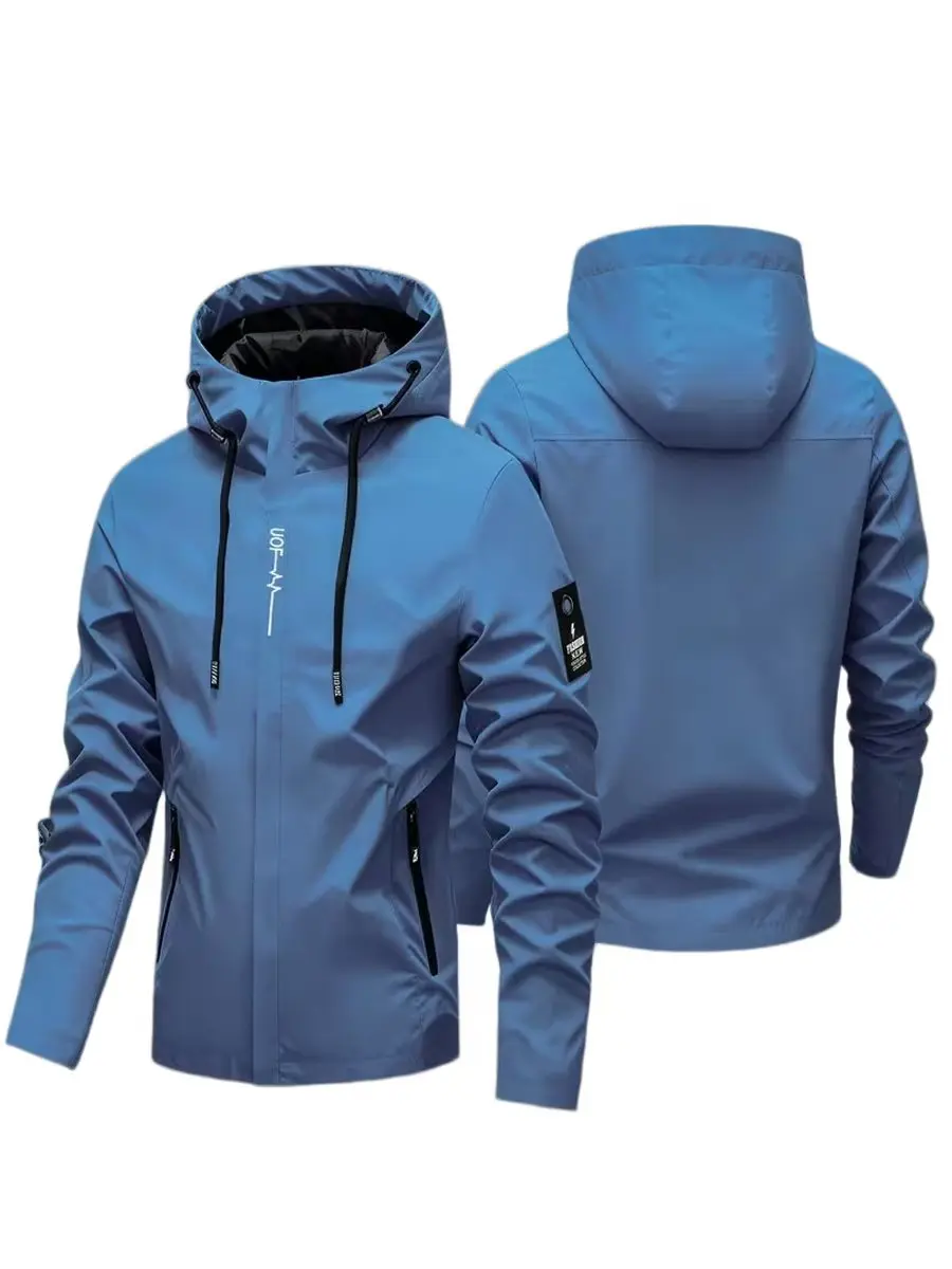 Men's Lightweight Hooded Softshell Jacket Zip-Up Water Repellent Windproof Outdoor For Spring Autumn Hiking Camping Daily Wear