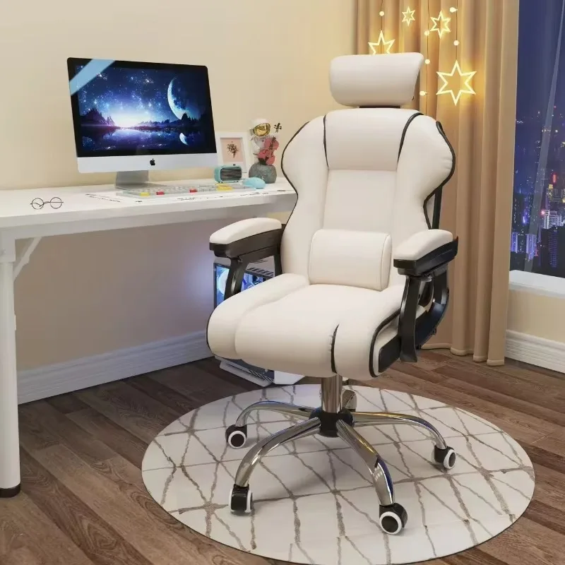 Swivel Single Computer Chair, Long-sitting Seat for Gaming Streaming Dorm Office