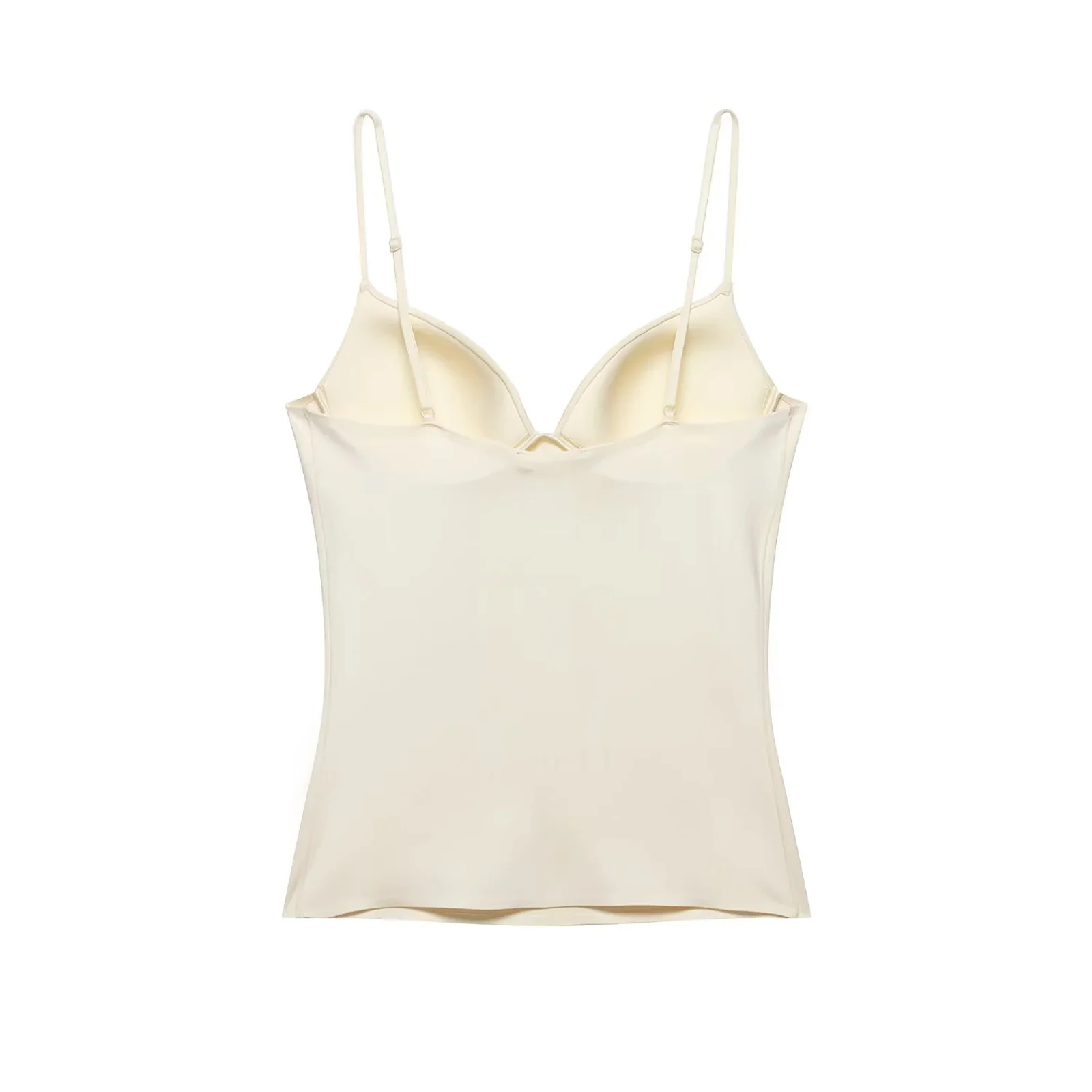 HH Damen Casual Camisole Tanktop mit Spaghettiträgern, Rückenfrei, Sexy, Schlank, Einfarbig, Minimalistisches Basic-Oberteil für den Alltag – Detail 3