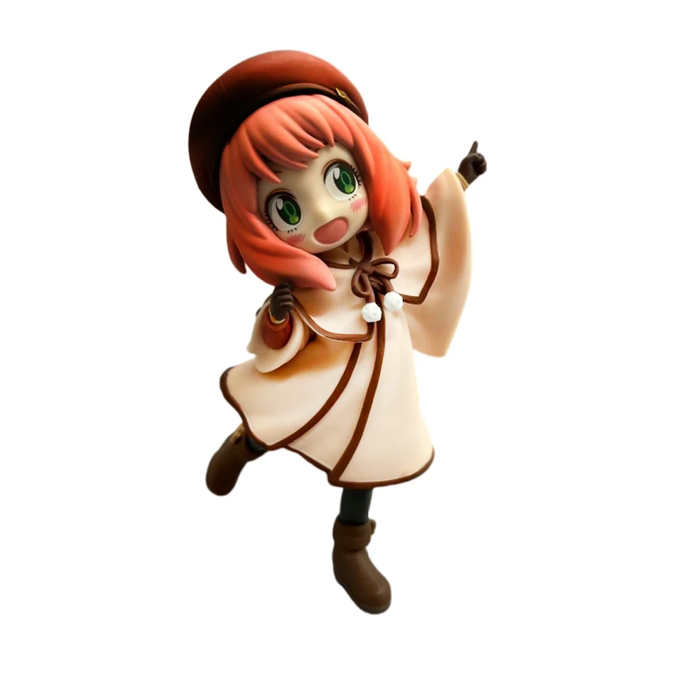 جديد أنيمي جاسوس X الأسرة رمز: الأبيض 14 سنتيمتر لعبة بولي كلوريد الفينيل أنيا الملابس الشتوية المباحث صورة سطح المكتب زينة هدايا لطيف للأطفال #4