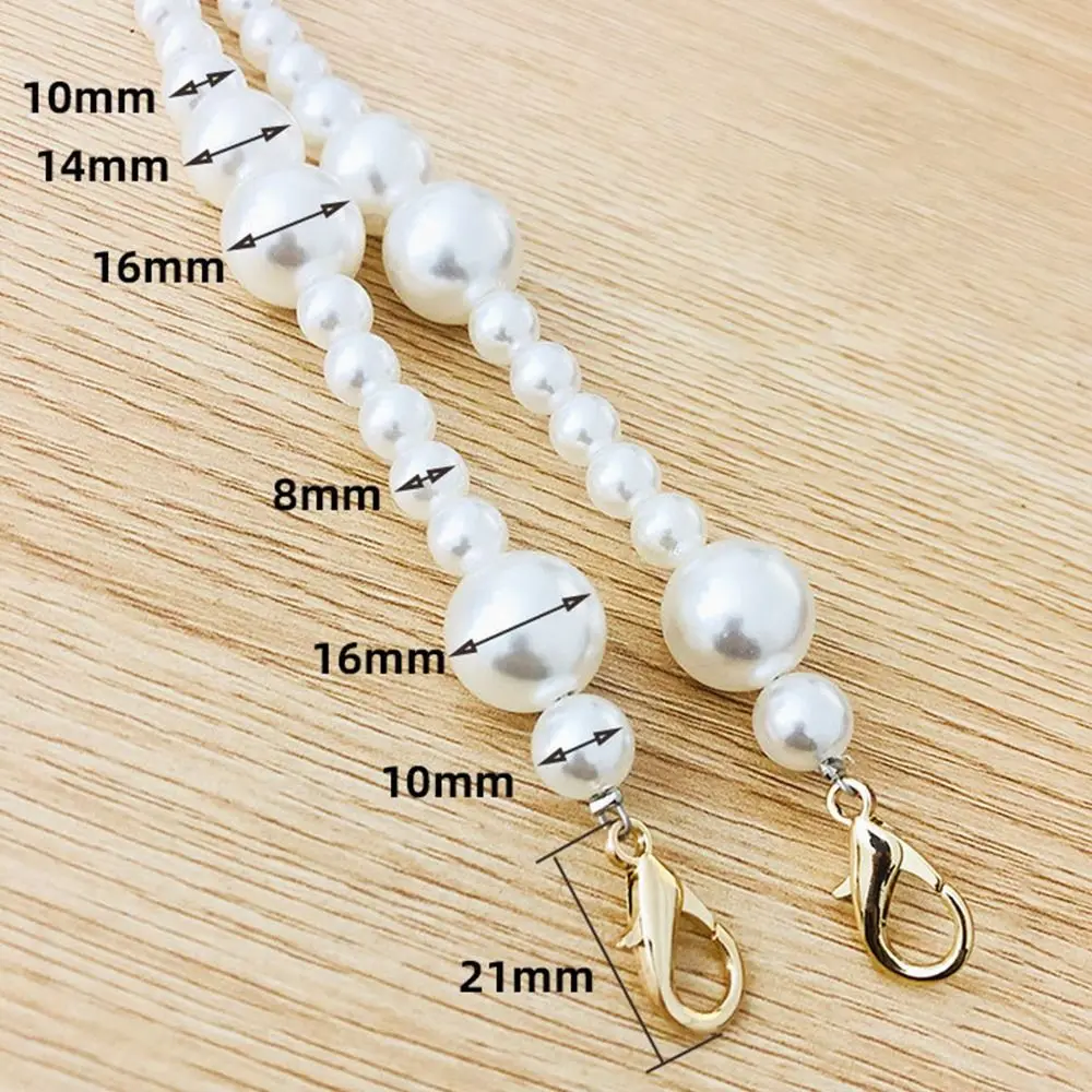 70/90/100/110/120cm Fashion Pearl Strap Versatile Casual Long Beaded Chain Shoulder Strap Bag Strap Bags Replacement Accessories