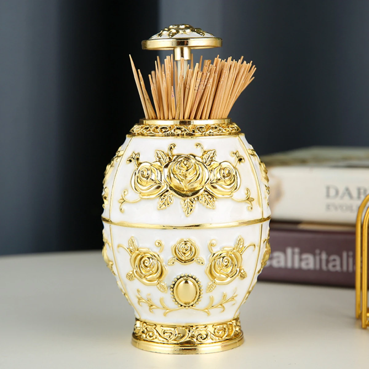 Light luxury Nordic creative home decoration with colored toothpicks, boxes, cans, and household items