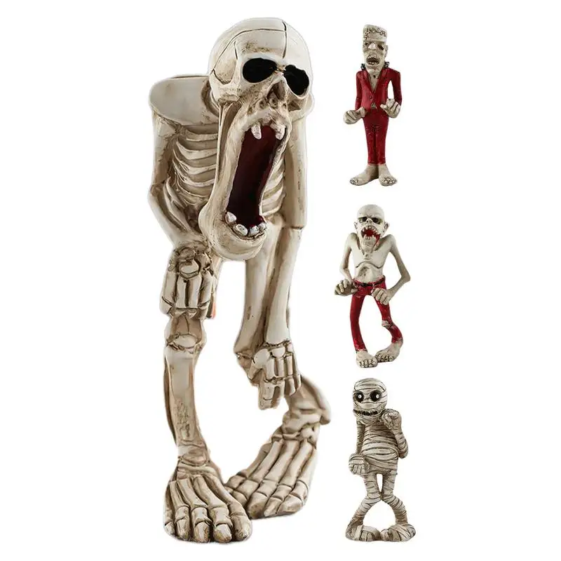 Desktop Resin Statue Halloween Resin Crafts Mummy Statues Halloween Statue Desktop Ornament Halloween Statue Festive Delicate