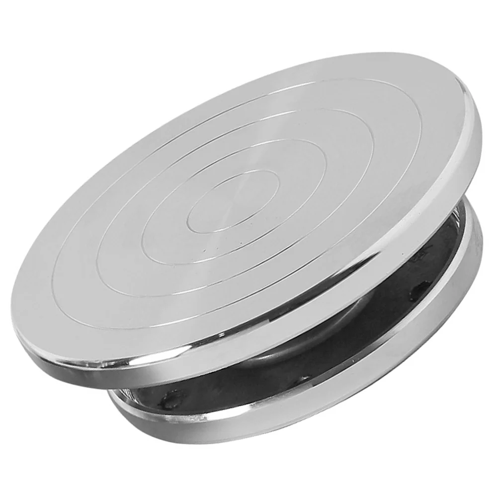 

Aluminum Alloy Pottery Turntable Clay Workbench Cake Tool Wheel 360 Degree Swivel Base Bearings Non Slip Rotation Long Life H