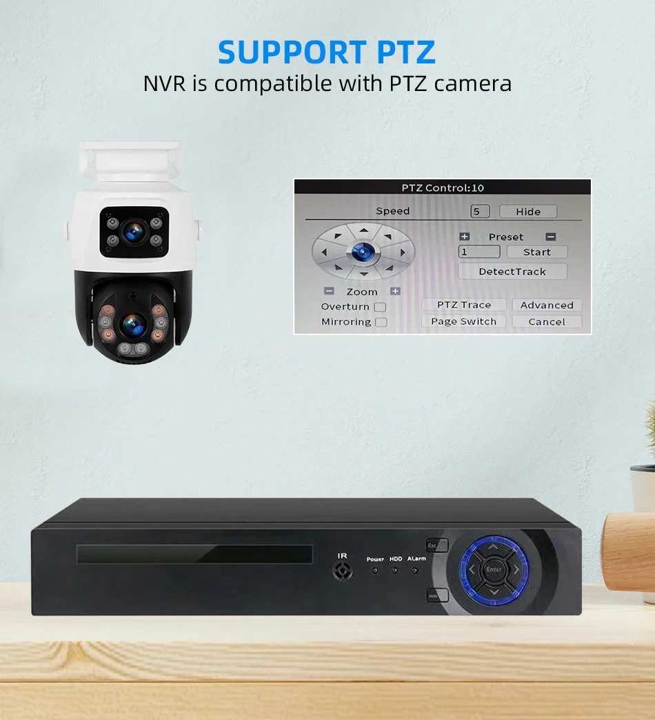 4CH 10CH 16CH POE NVR H.265+ IP Security Surveillance CCTV System 5MP 8MP 4K Audio Video Recorder with Face Detection for Home