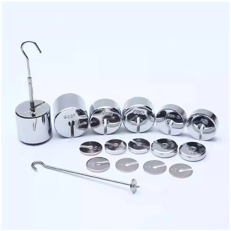 Metal Slot Code Slotted Mass with Hanger Weights Alloy Steel for Experiment Labs 17pcs set weigh