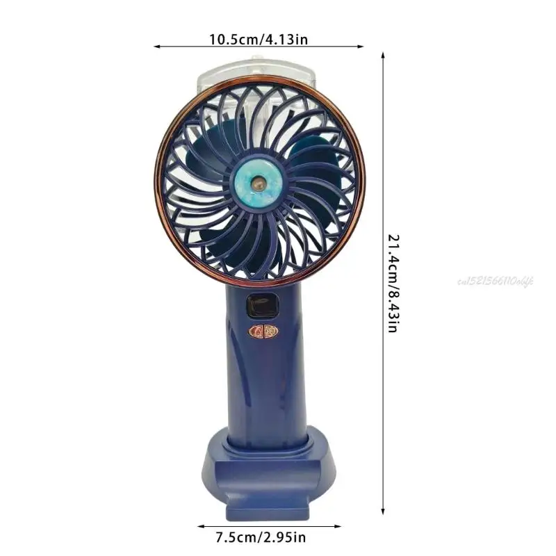 27RB محمولة 5 سرعات مروحة محمولة الشاشة الرقمية الشاشة المنزلية التخييم في الهواء الطلق رذاذ المياه قابلة للشحن مروحة صغيرة