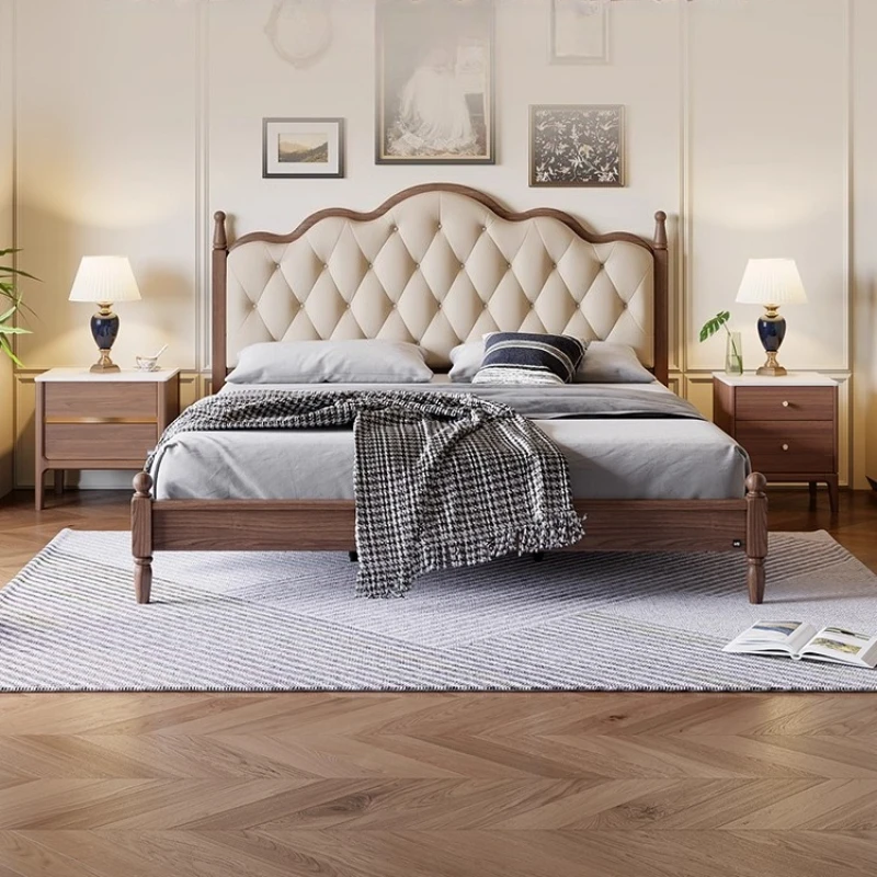 

luxe cosy Double bed king size 150x200cm 180x200 cm bases and frames luxury single bed bedroom meuble de chambre furniture