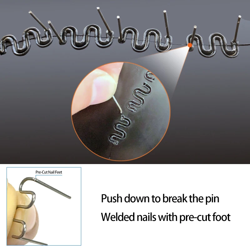 0.8mm Welding Nails Car Bumper Repair Welding Nail Plastic Parts Repair Welding Plastic Welder Repair Nails Kit Hot Stapler