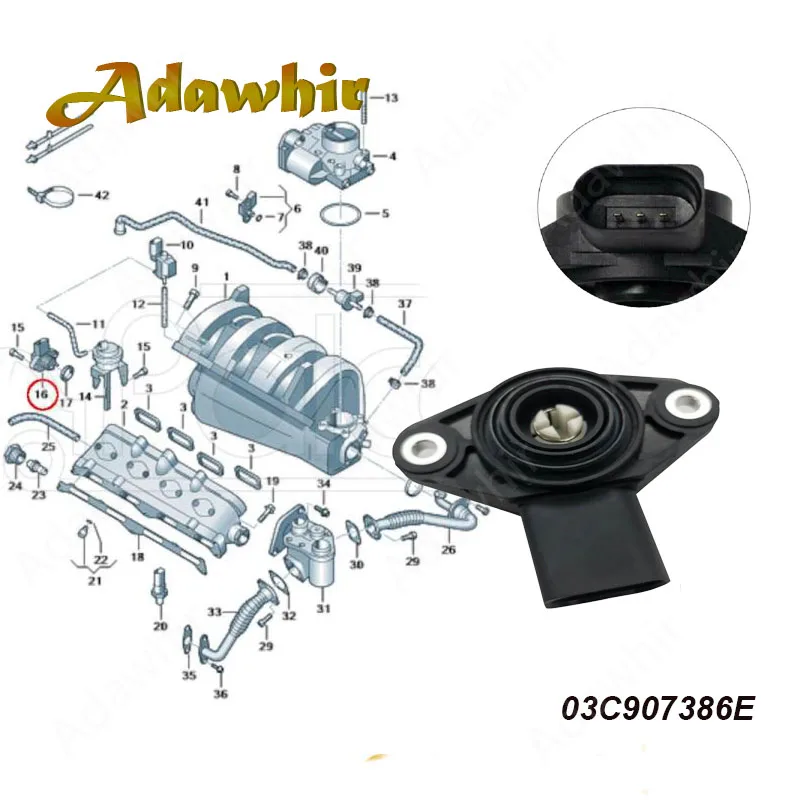 03C907386E Intake M…