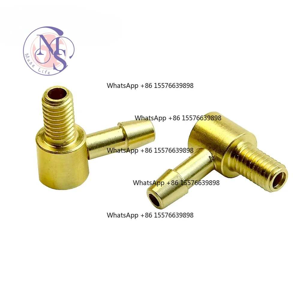 1/2/5Pcs M5 Copper 90° L-Type Nozzle, 5mm, For RC Jet Boat Tank Connection
