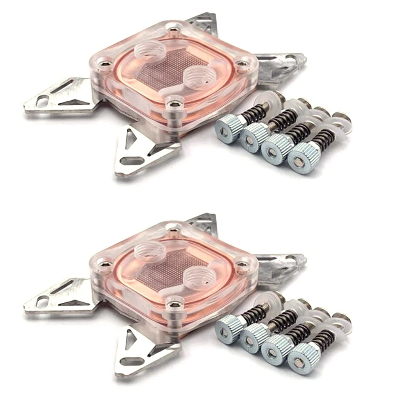 

RISE-2X Computer CPU Cooler Water Cooling Block Copper Base POM Cover For LGA 1155 2011 AMD AM4 Fans Cooling