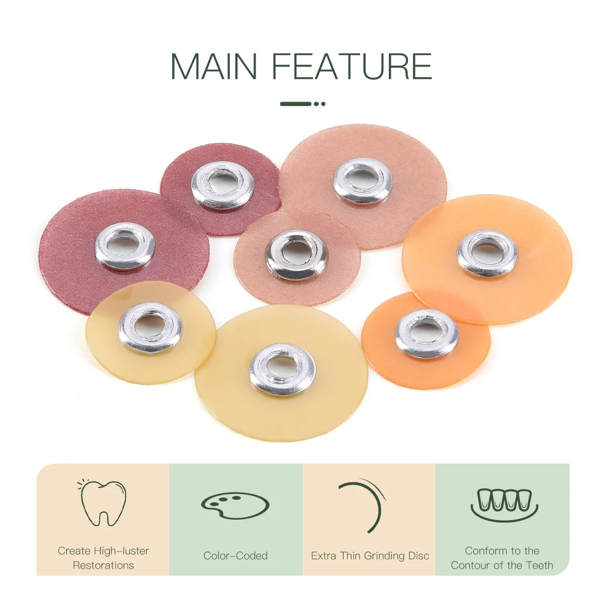 Dental Finishing and Polishing Discs Superfine/Fine/Medium/Coarse Type for Composites Ceramics and Glass Ionomer Restorations