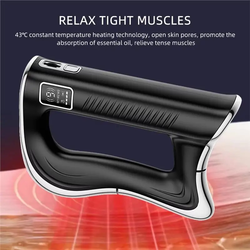 A83G-Electric Fascia Massager Body Massage Muscle Scraper Vibration Tool For Fitness Muscle Relaxation Body Lifting Knife