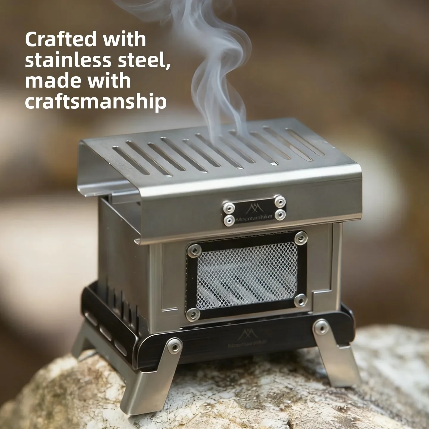

MOUNTAINHIKER Camping Mini Firewood Incense Burner Lightweight Portable Small Ornament Observing Fire Carbon Stove Aromatherapy