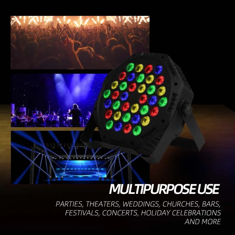 Disco Stage Light RGB DJ Party Strobe Lamp Festival Celebration Ball LED Lighting Fixture Wedding Bar Entertain Venue Laser Lamp