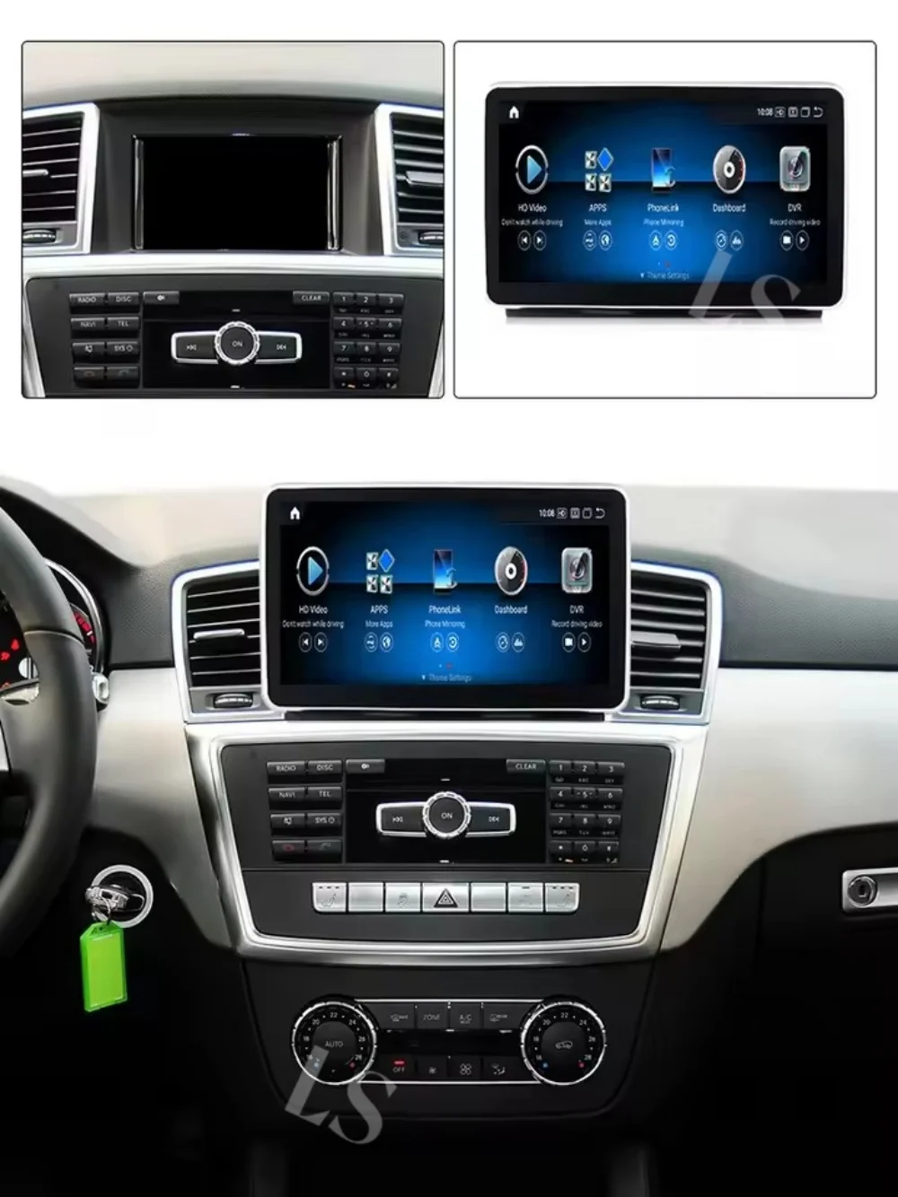 Vertical Screen Car Multimedia Stereo Radio Android Auto For Benz GL ML W164 X164 2012 2013 2014 2015 2016 Receiver Head Unit