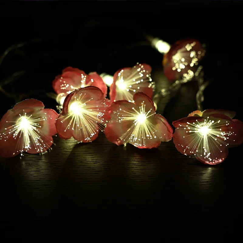 Fiber Optic Flower Light String, Christmas,  Holiday Decoration, Party, Birthday, Lawn, Wedding, Home, Bedroom D