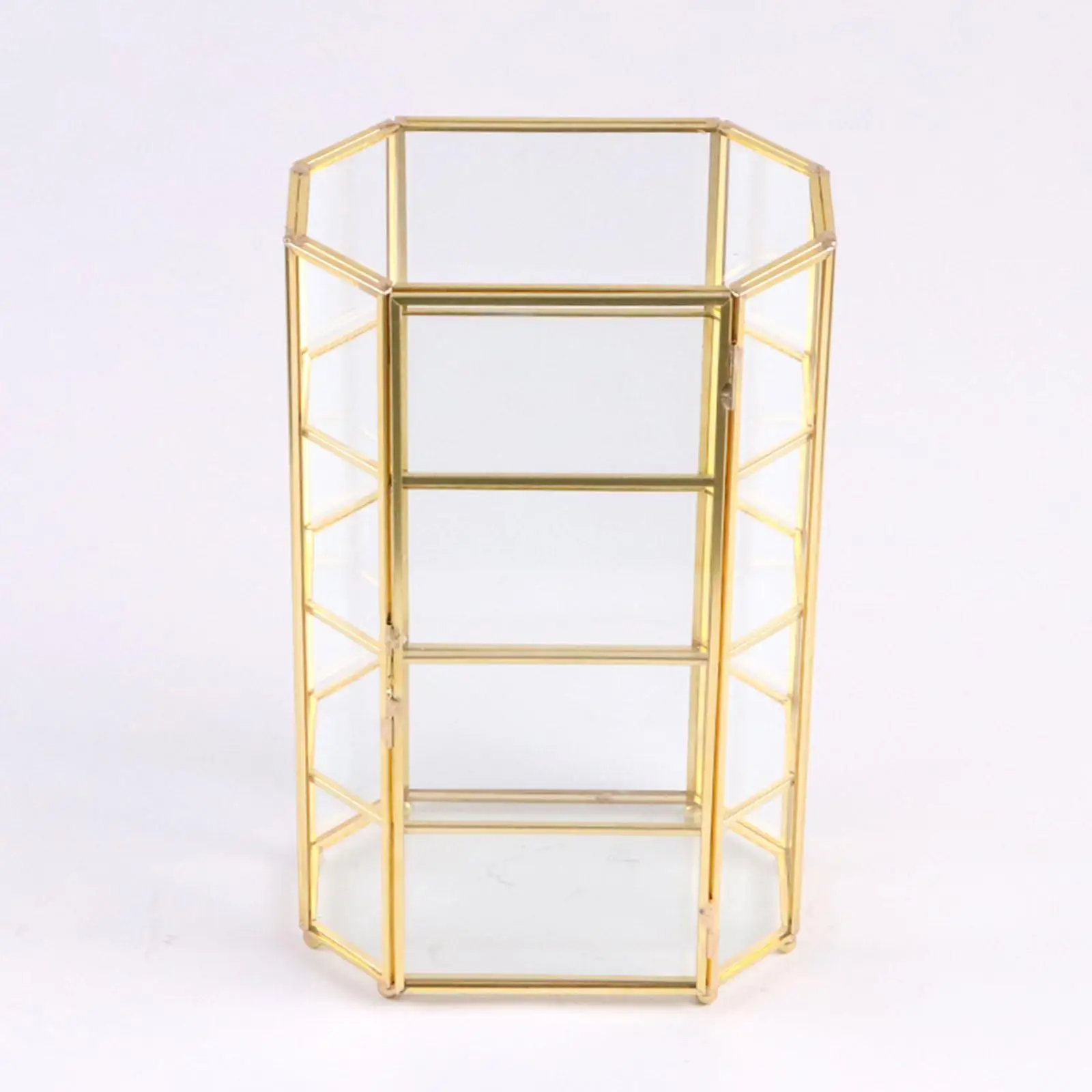 Glass Jewelry Box Jewelry Display Case Transparent Desktop Decor Gift Trinket Box Organizer Storage Box for Bracelet Rings