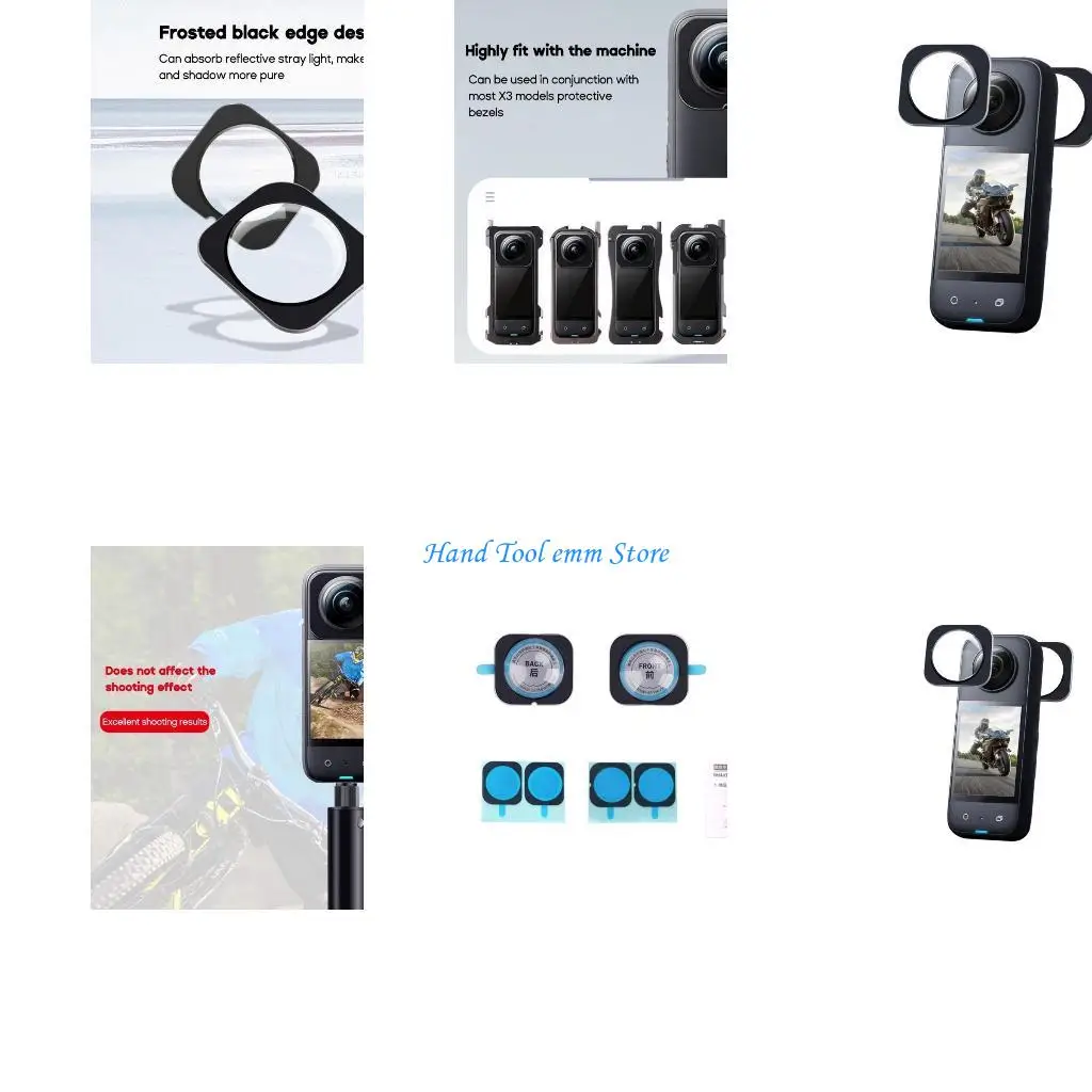 

H37F Camera Len Protector Cover for Insta360 Dust Proof Anti Scratch Protector Prevent Collision Replacement