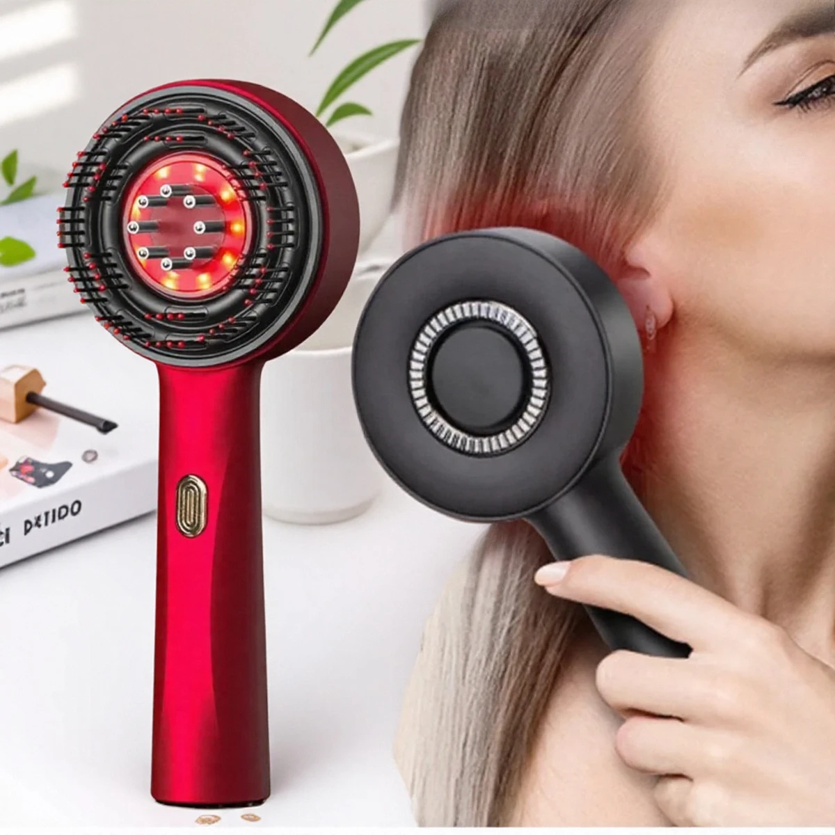 

Electric Vibration Massager Comb Red Light Scalp Applicator for Hair Growth Anti Hair Loss Remedy