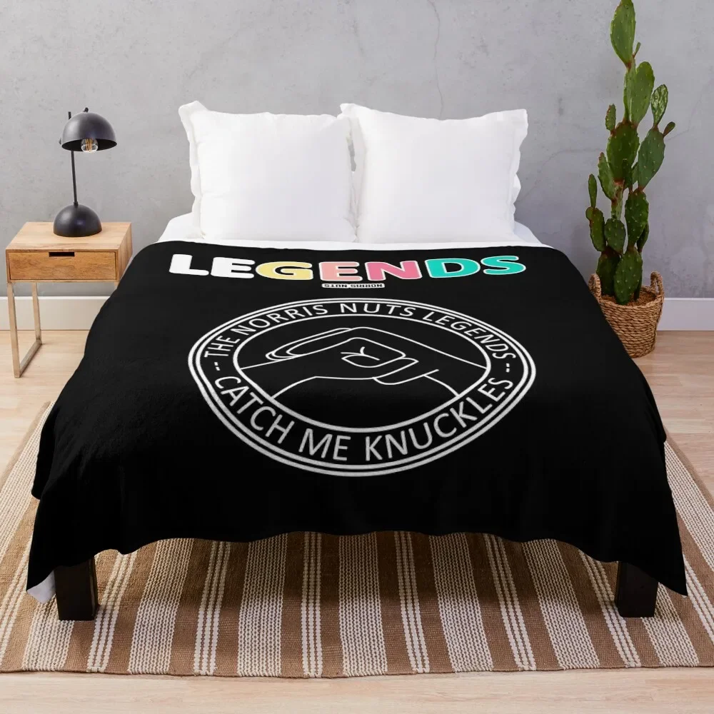 Norris Nuts Legends - Catch Me Knuckles Throw Blanket Thins bed plaid valentine gift ideas Blankets