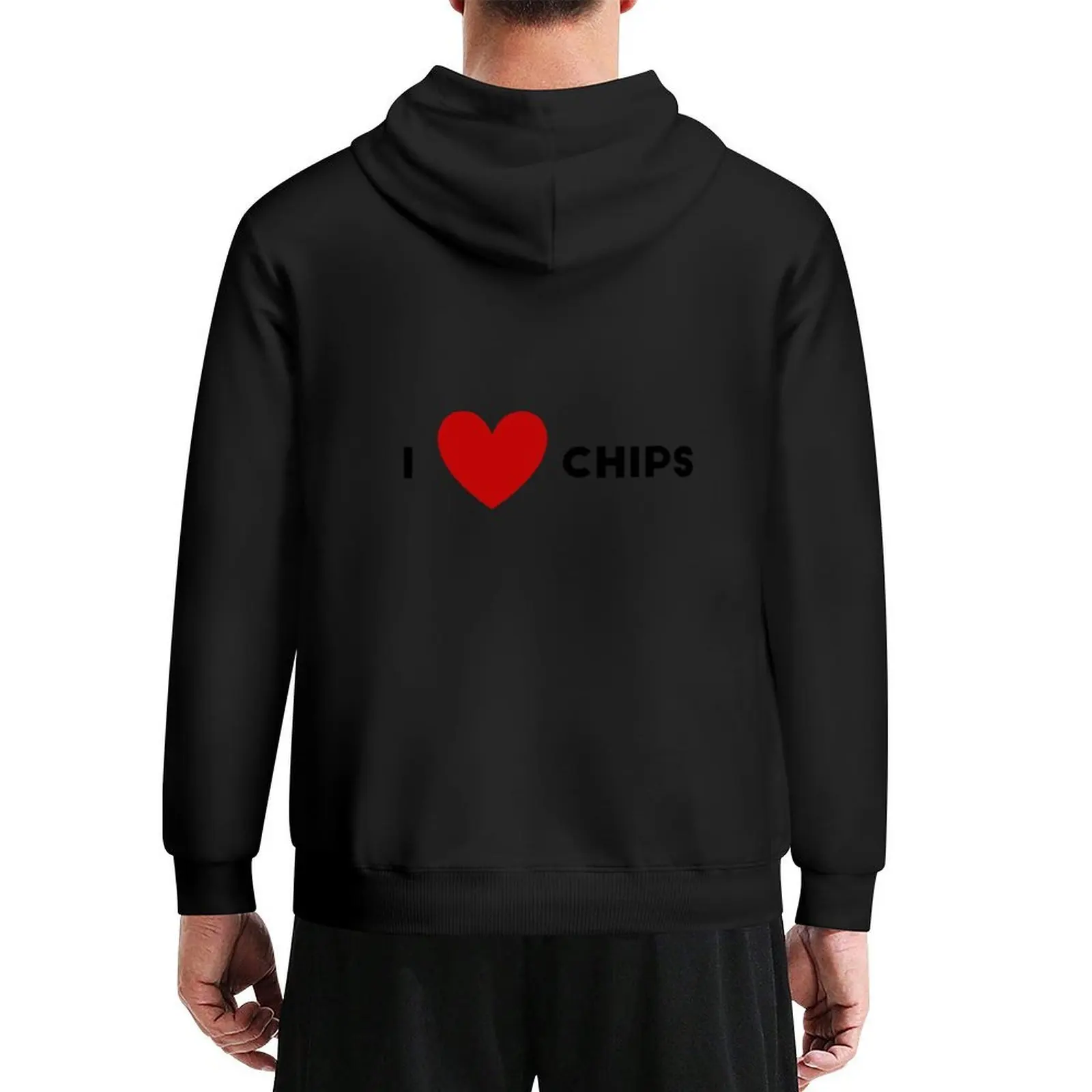 

I Heart Chips Hoodie blouse korean clothes mens designer clothes men's coat new hooded tee
